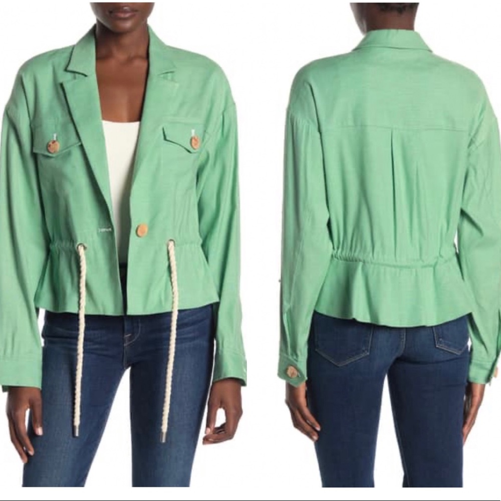 Veronica Beard Magni Drawstring Waist Jacket
